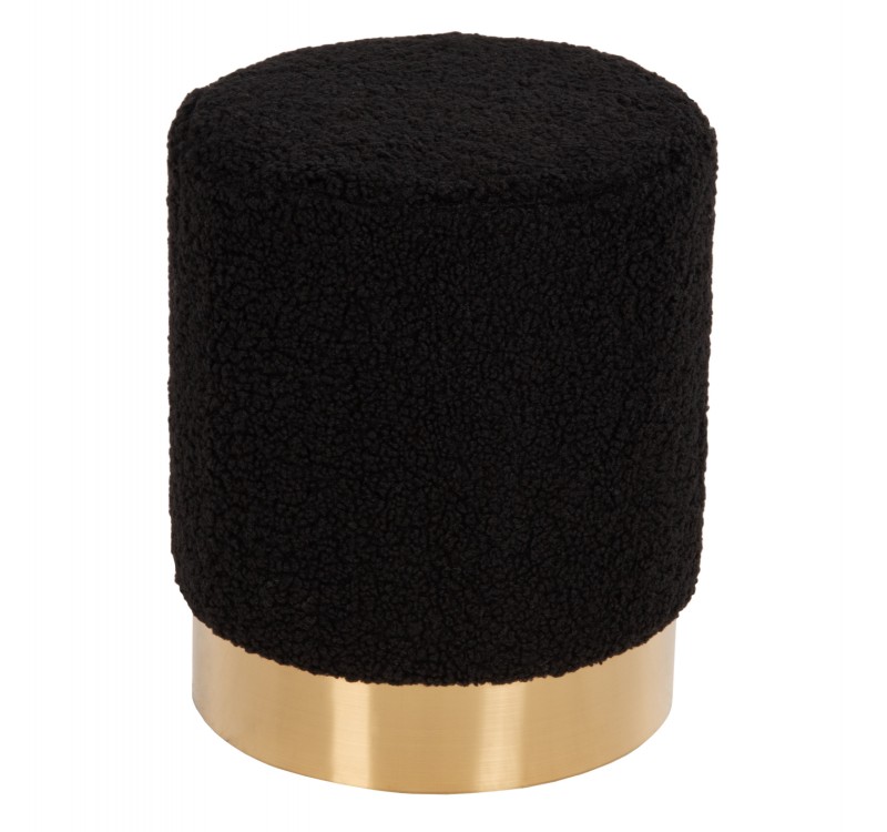 ΣΚΑΜΠΟ LEVY HM8408.24 ΜΠΟΥΚΛΕ ΥΦΑΣΜΑ ΜΑΥΡΟ ΜΕ ΧΡΥΣΗ ΒΑΣΗ Φ35x42Υ εκ.