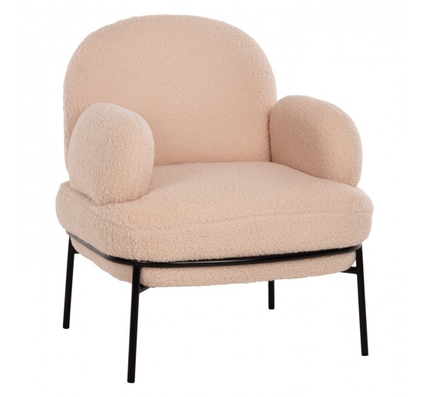 ΠΟΛΥΘΡΟΝΑ AGNES HM9525.20 ΕΚΡΟΥ ΜΠΟΥΚΛΕ-ΜΑΥΡΑ ΜΕΤΑΛΛΙΚΑ ΠΟΔΙΑ 74x71x83Υεκ.