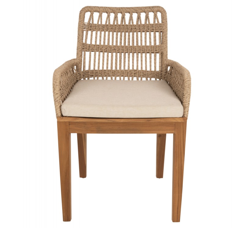 ΠΟΛΥΘΡΟΝΑ STARDOM HM9760.01 ΞΥΛΟ ΤΕΑΚ ΚΑΙ ΣΧΟΙΝΙ- ΦΥΣΙΚΟ ΧΡΩΜΑ 57x65x83Yεκ.