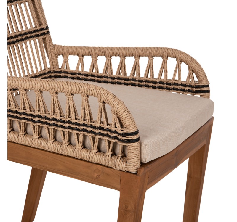 ΠΟΛΥΘΡΟΝΑ STARDOM HM9760.02 ΞΥΛΟ ΤΕΑΚ ΚΑΙ ΣΧΟΙΝΙ ΦΥΣΙΚΟ ΜΕ ΑΝΘΡΑΚΙ 57x65x83Yεκ.