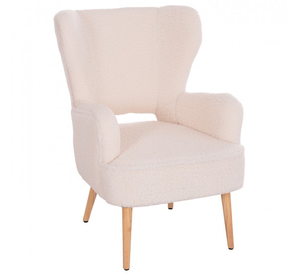 ΜΠΕΡΖΕΡΑ ΠΟΛΥΘΡΟΝΑ MYLIE ΛΕΥΚΟ ΜΠΟΥΚΛΕ HM8394.23 66x76x90Υ εκ.