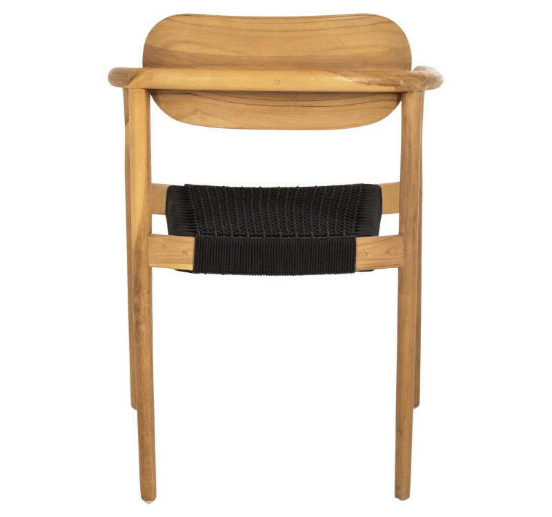 ΠΟΛΥΘΡΟΝΑ OSLO HM9636.02 ΞΥΛΟ TEAK ΦΥΣΙΚΟ & ΜΑΥΡΟ ΣΧΟΙΝΙ 55x54x80Y εκ.