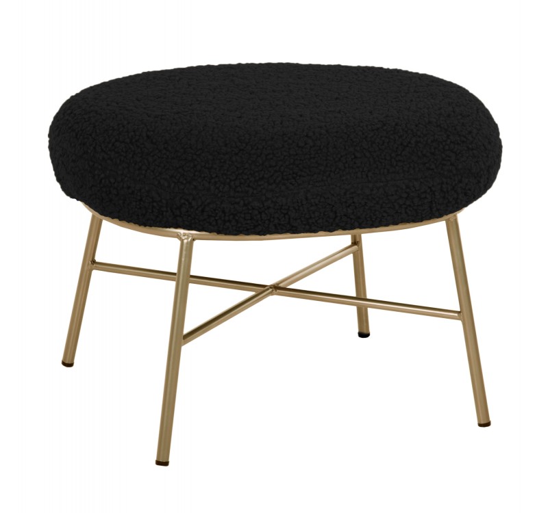 ΣΚΑΜΠΟ ΥΠΟΠΟΔΙΟ TRUDI HM8640.24 ΜΠΟΥΚΛΕ ΜΑΥΡΟ ΜΕ ΧΡΥΣΗ ΒΑΣΗ 56x47x40Y εκ.