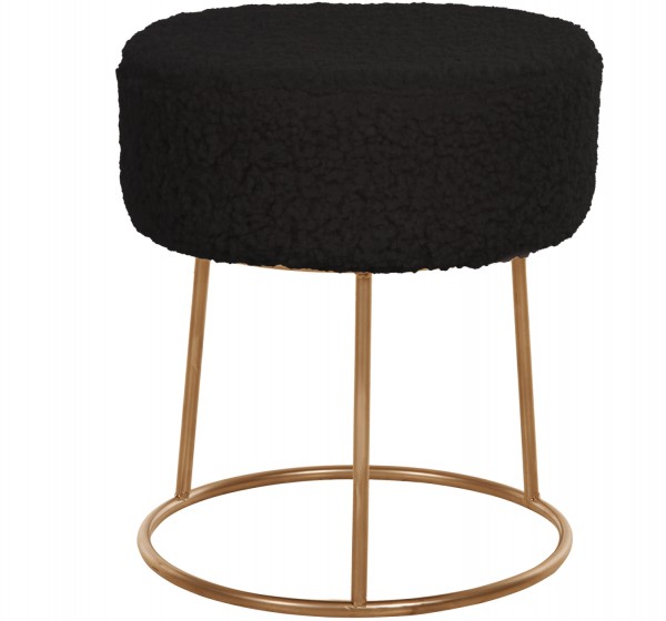 ΣΚΑΜΠΟ KARLO HM8411.24 ΑΠΟ ΜΑΥΡΟ ΜΠΟΥΚΛΕ ΜΕ ΧΡΥΣΗ ΒΑΣΗ Φ35x41Υ εκ.