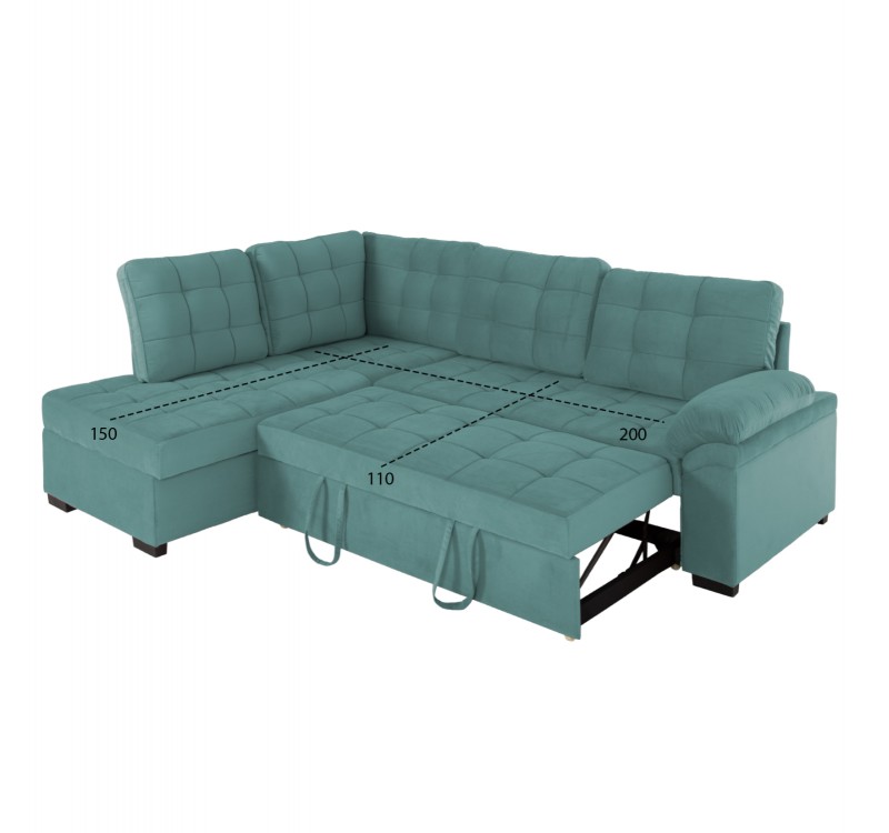 ΚΑΝΑΠΕΣ ΚΡΕΒΑΤΙ JADE HM3144.04L ΑΡΙΣΤΕΡΗ ΓΩΝΙΑ ΒΕΡΑΜΑΝ ΒΕΛΟΥΔΟ 250x80-180x73-88Υεκ.