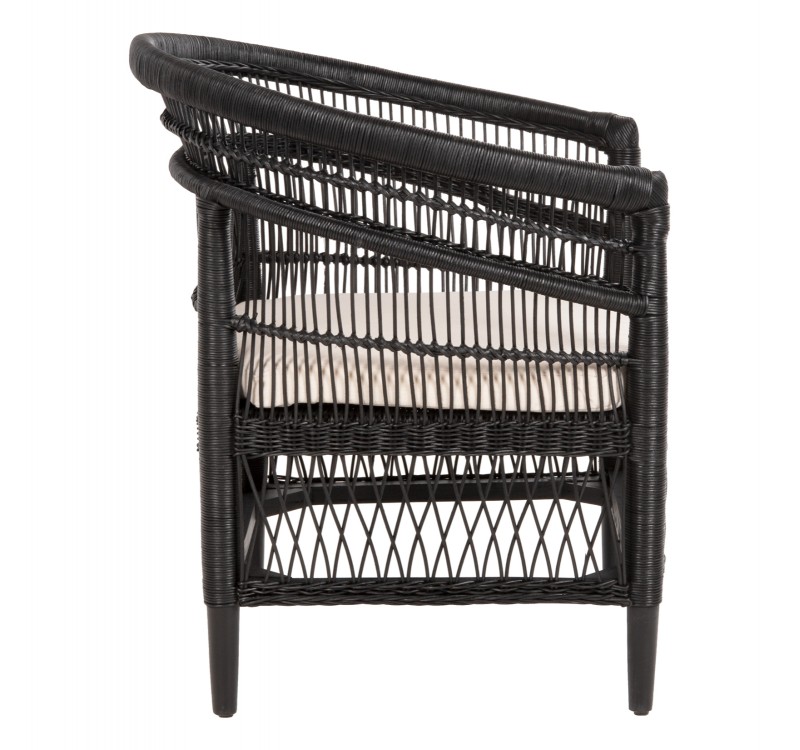 ΠΟΛΥΘΡΟΝΑ MALAWI HM9635.03 ΞΥΛΟ ΜΑΟΝΙ ΜΕ RATTAN ΜΑΥΡΟ-ΛΕΥΚΟ ΜΑΞΙΛΑΡΙ 80x70x86Υεκ.