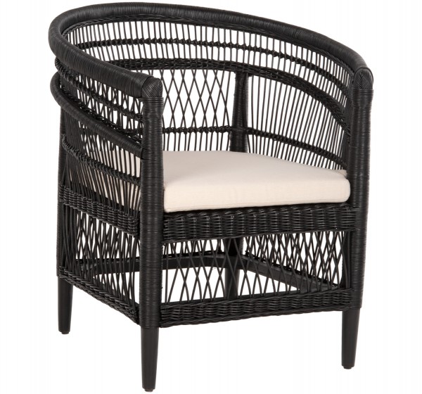 ΠΟΛΥΘΡΟΝΑ MALAWI HM9635.03 ΞΥΛΟ ΜΑΟΝΙ ΜΕ RATTAN ΜΑΥΡΟ-ΛΕΥΚΟ ΜΑΞΙΛΑΡΙ 80x70x86Υεκ.