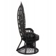ΠΟΛΥΘΡΟΝΑ ROYAL PEACOCK HM9342.03 RATTAN ΜΑΥΡΟ-ΜΑΞΙΛΑΡΙ ΜΑΥΡΟ 114x72x150Yεκ.