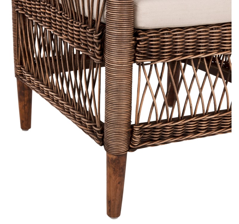 ΠΟΛΥΘΡΟΝΑ MALAWI HM9635.01 ΞΥΛΟ ΜΑΟΝΙ ΜΕ RATTAN ΚΑΦΕ-ΛΕΥΚΟ ΜΑΞΙΛΑΡΙ 80x70x86Υεκ.