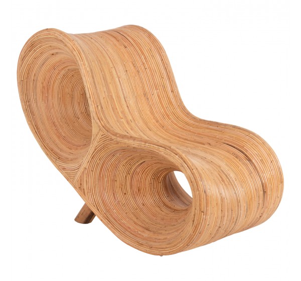 ΠΟΛΥΘΡΟΝΑ CURVY LOUNGE HM9645.01 ΑΠΟ RATTAN ΣΕ ΦΥΣΙΚΗ ΑΠΟΧΡΩΣΗ 63x128x97Y εκ.