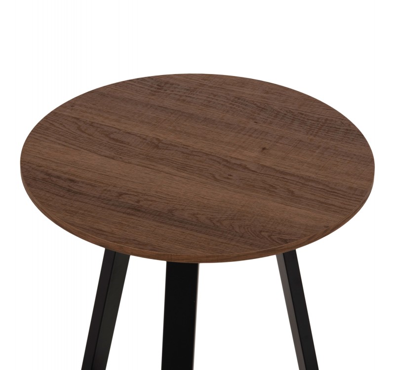 ΒΟΗΘΗΤΙΚΟ ΤΡΑΠΕΖΑΚΙ ROCKET HM9587.04 MDF ΚΑΡΥΔΙ-ΜΑΥΡΗ ΜΕΤΑΛΛΙΚΗ ΒΑΣΗ Φ45x55Υεκ.