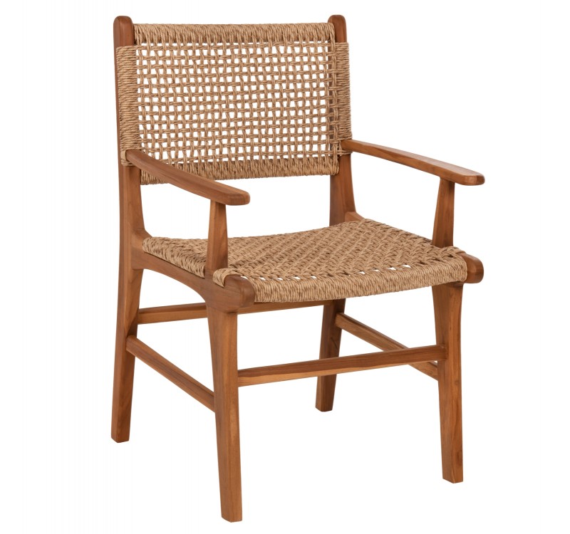 ΠΟΛΥΘΡΟΝΑ ΤΡΑΠΕΖΑΡΙΑΣ NESHA HM9385.11 ΞΥΛΟ ΤΕΑΚ ΜΕ ΣΧΟΙΝΙ ΣΕ ΦΥΣΙΚΗ ΑΠΟΧΡΩΣΗ 57.5x59x90Υ εκ.