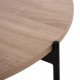 ΤΡΑΠΕΖΙ ΣΑΛΟΝΙΟΥ HM9588.03 MDF ΣΟΝΑΜΑ-ΜΑΥΡΗ ΜΕΤΑΛΛΙΚΗ ΒΑΣΗ Φ80x45Υεκ.