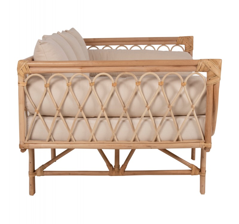 ΚΑΝΑΠΕΣ-ΚΡΕΒΑΤΙ ΕΞ. ΧΩΡΟΥ ALIKI HM9658 RATTAΝ ΦΥΣΙΚΟ-ΜΠΕΖ ΜΑΞΙΛΑΡΙΑ 200x100x76Yεκ.