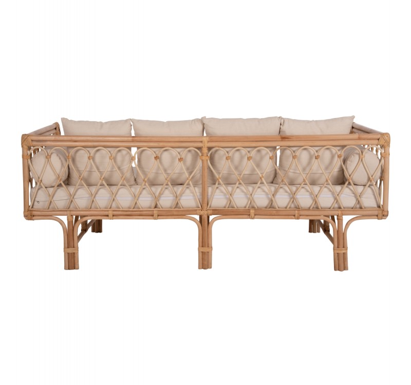 ΚΑΝΑΠΕΣ-ΚΡΕΒΑΤΙ ΕΞ. ΧΩΡΟΥ ALIKI HM9658 RATTAΝ ΦΥΣΙΚΟ-ΜΠΕΖ ΜΑΞΙΛΑΡΙΑ 200x100x76Yεκ.