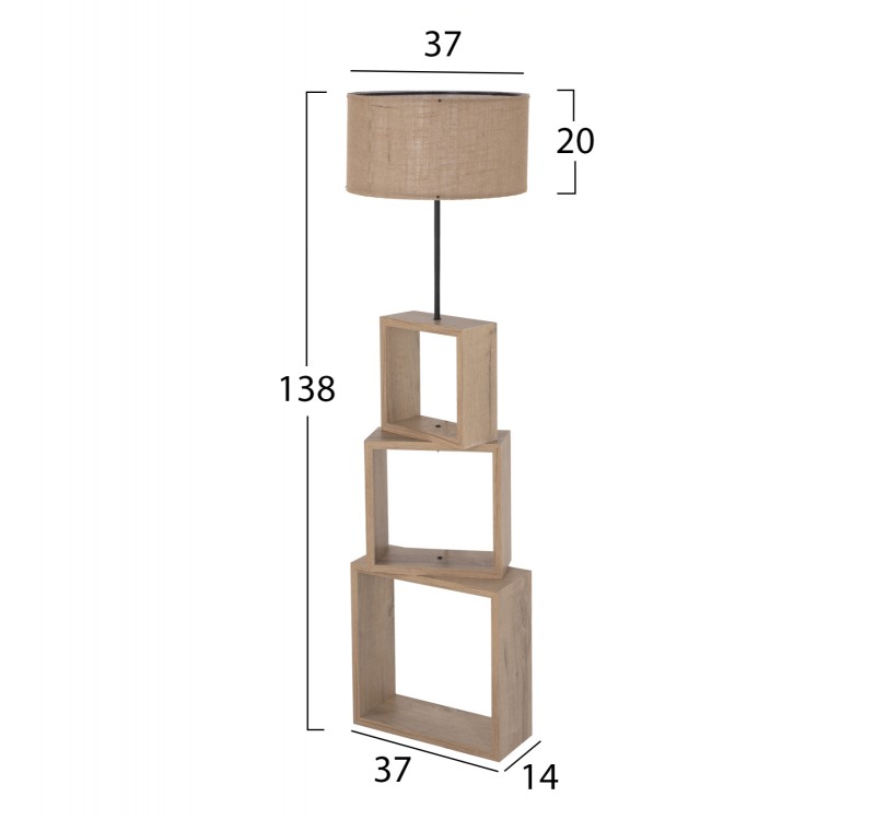 ΦΩΤΙΣΤΙΚΟ ΔΑΠΕΔΟΥ MDF ΣΟΝΑΜΑ-ΜΠΕΖ ΚΑΠΕΛΟ HM7608.03 Φ38x140Υεκ.