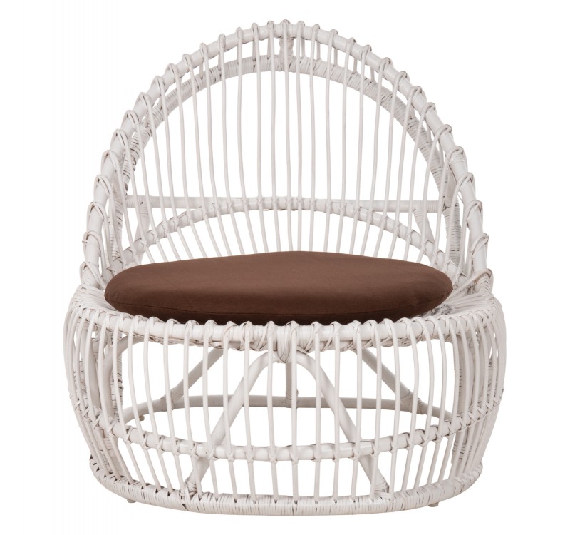 ΠΟΛΥΘΡΟΝΑ ENTROPY HM9840.02 RATTAN ΛΕΥΚΟ ΜΕ ΚΑΦΕ ΜΑΞΙΛΑΡΙ 80x97x85Υεκ.