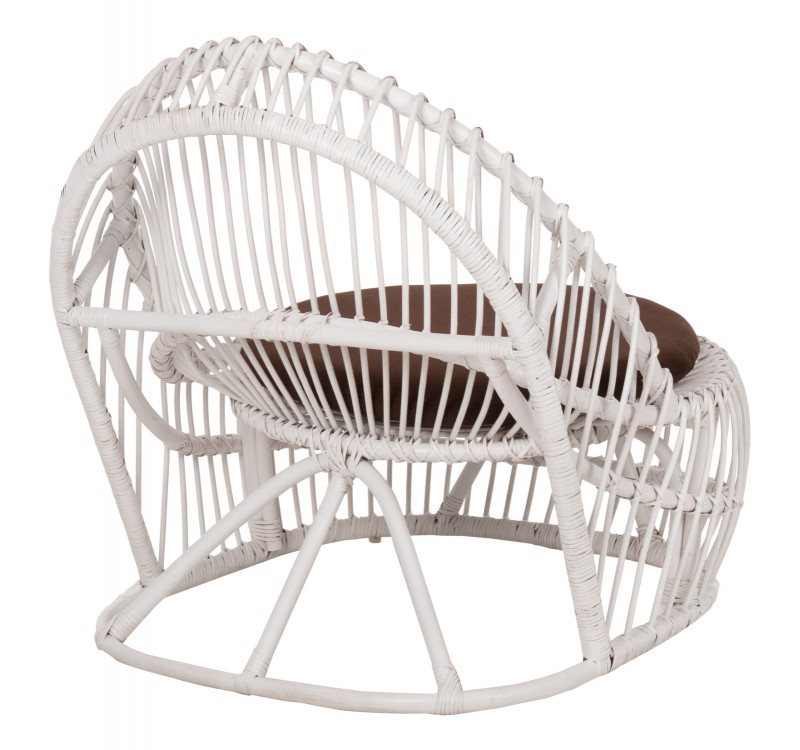 ΠΟΛΥΘΡΟΝΑ ENTROPY HM9840.02 RATTAN ΛΕΥΚΟ ΜΕ ΚΑΦΕ ΜΑΞΙΛΑΡΙ 80x97x85Υεκ.