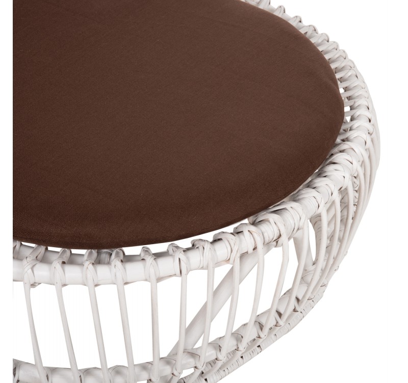 ΠΟΛΥΘΡΟΝΑ ENTROPY HM9840.02 RATTAN ΛΕΥΚΟ ΜΕ ΚΑΦΕ ΜΑΞΙΛΑΡΙ 80x97x85Υεκ.
