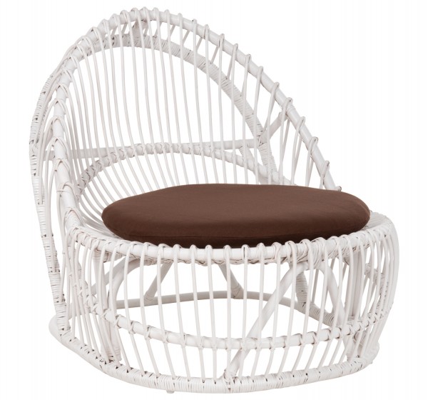 ΠΟΛΥΘΡΟΝΑ ENTROPY HM9840.02 RATTAN ΛΕΥΚΟ ΜΕ ΚΑΦΕ ΜΑΞΙΛΑΡΙ 80x97x85Υεκ.