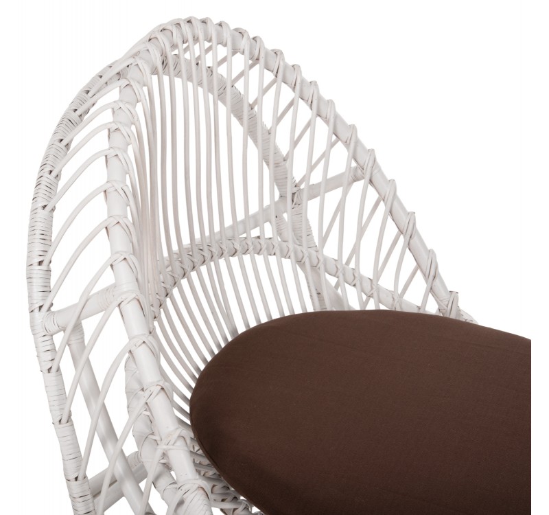 ΠΟΛΥΘΡΟΝΑ ENTROPY HM9840.02 RATTAN ΛΕΥΚΟ ΜΕ ΚΑΦΕ ΜΑΞΙΛΑΡΙ 80x97x85Υεκ.