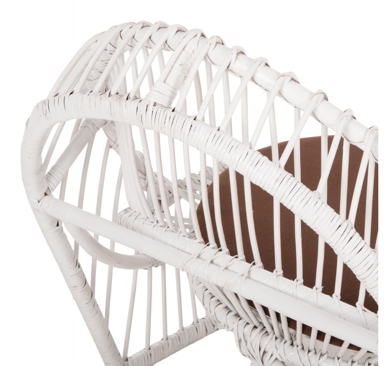 ΠΟΛΥΘΡΟΝΑ ENTROPY HM9840.02 RATTAN ΛΕΥΚΟ ΜΕ ΚΑΦΕ ΜΑΞΙΛΑΡΙ 80x97x85Υεκ.