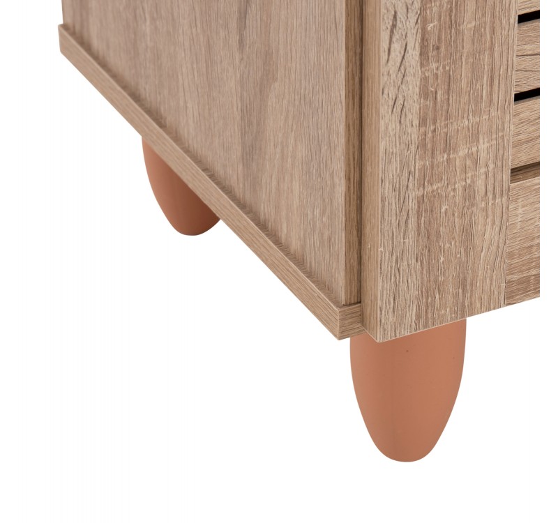 ΠΑΠΟΥΤΣΟΘΗΚΗ-ΝΤΟΥΛΑΠΑ PROLLY HM9609.02 ΜΕΛΑΜΙΝΗ SONAMΑ-3ΠΟΡΤΕΣ-4ΡΑΦΙΑ 87x32x88Υεκ.