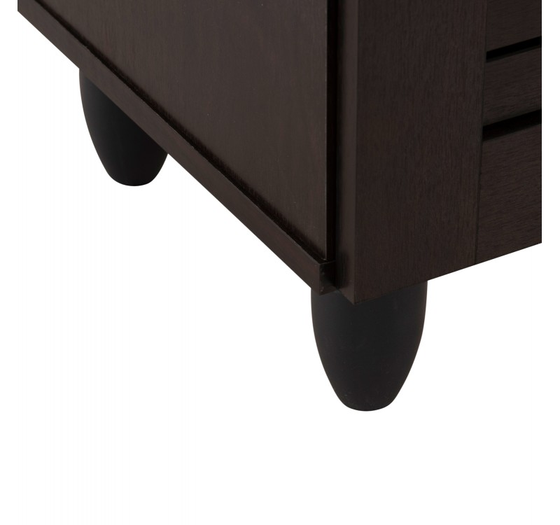ΠΑΠΟΥΤΣΟΘΗΚΗ-ΝΤΟΥΛΑΠΑ PROLLY HM9609.01 ΜΕΛΑΜΙΝΗ WENGE-3ΠΟΡΤΕΣ-4ΡΑΦΙΑ 87x32x88Υεκ.