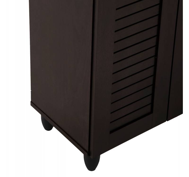 ΠΑΠΟΥΤΣΟΘΗΚΗ-ΝΤΟΥΛΑΠΑ PROLLY HM9609.01 ΜΕΛΑΜΙΝΗ WENGE-3ΠΟΡΤΕΣ-4ΡΑΦΙΑ 87x32x88Υεκ.