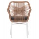 ΠΟΛΥΘΡΟΝΑ TOPIN HM6048.01 ΑΛΟΥΜΙΝΙΟ ΛΕΥΚΟ-P.E. RATTAN ΑΝΟΙΧΤΟ ΚΑΦΕ-ΜΑΞΙΛΑΡΙ ΓΚΡΙ 58x60x83Υ εκ