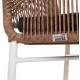 ΠΟΛΥΘΡΟΝΑ TOPIN HM6048.01 ΑΛΟΥΜΙΝΙΟ ΛΕΥΚΟ-P.E. RATTAN ΑΝΟΙΧΤΟ ΚΑΦΕ-ΜΑΞΙΛΑΡΙ ΓΚΡΙ 58x60x83Υ εκ