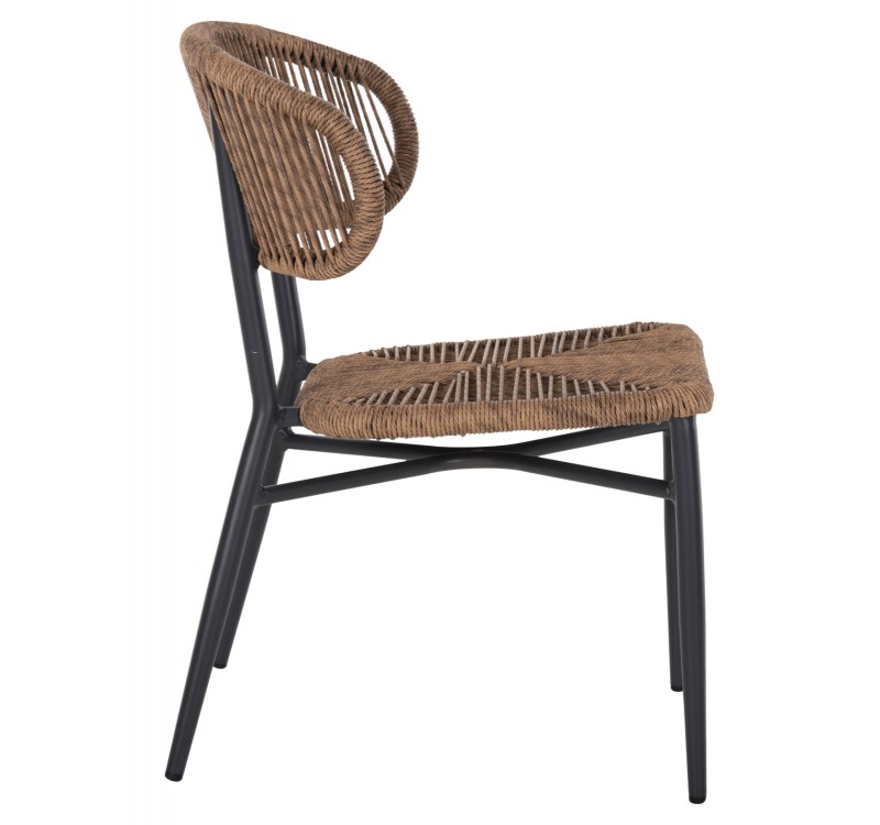 ΚΑΡΕΚΛΑ ΕΞΩΤ.ΧΩΡΟΥ EULO HM6049.03 ΑΛΟΥΜΙΝΙΟ ΣΕ ΑΝΘΡΑΚΙ-ΣΥΝΘΕΤΙΚΟ RATTAN ΓΚΡΙ 49x60x78Υεκ.