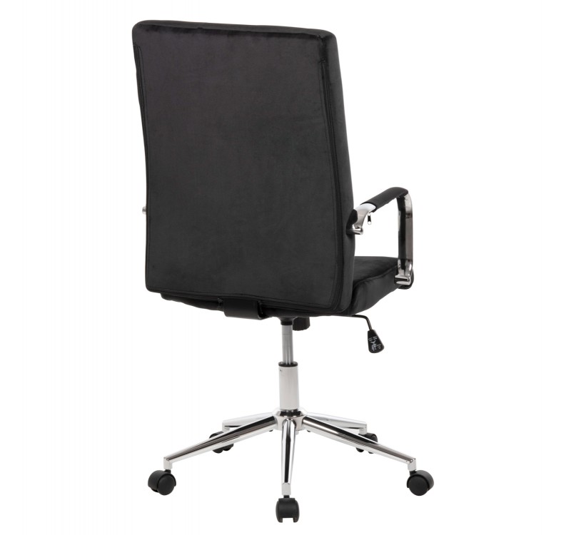 ΚΑΡΕΚΛΑ ΓΡΑΦΕΙΟΥ JOSEF HM1181.04 ΜΑΥΡΟ ΒΕΛΟΥΔΟ-INOX ΒΑΣΗ 58x61x105-113Yεκ.