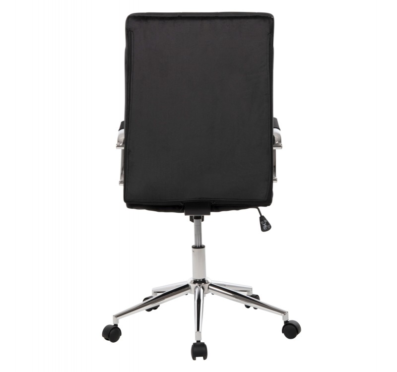 ΚΑΡΕΚΛΑ ΓΡΑΦΕΙΟΥ JOSEF HM1181.04 ΜΑΥΡΟ ΒΕΛΟΥΔΟ-INOX ΒΑΣΗ 58x61x105-113Yεκ.