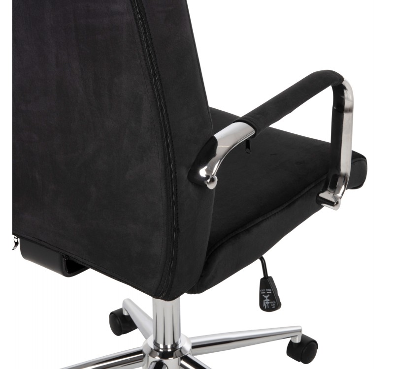 ΚΑΡΕΚΛΑ ΓΡΑΦΕΙΟΥ JOSEF HM1181.04 ΜΑΥΡΟ ΒΕΛΟΥΔΟ-INOX ΒΑΣΗ 58x61x105-113Yεκ.