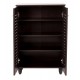 ΠΑΠΟΥΤΣΟΘΗΚΗ-ΝΤΟΥΛΑΠΑ PROLLY HM9608.01 ΜΕΛΑΜΙΝΗ WENGE-2ΠΟΡΤΕΣ-4ΡΑΦΙΑ 60x34x88Υεκ.