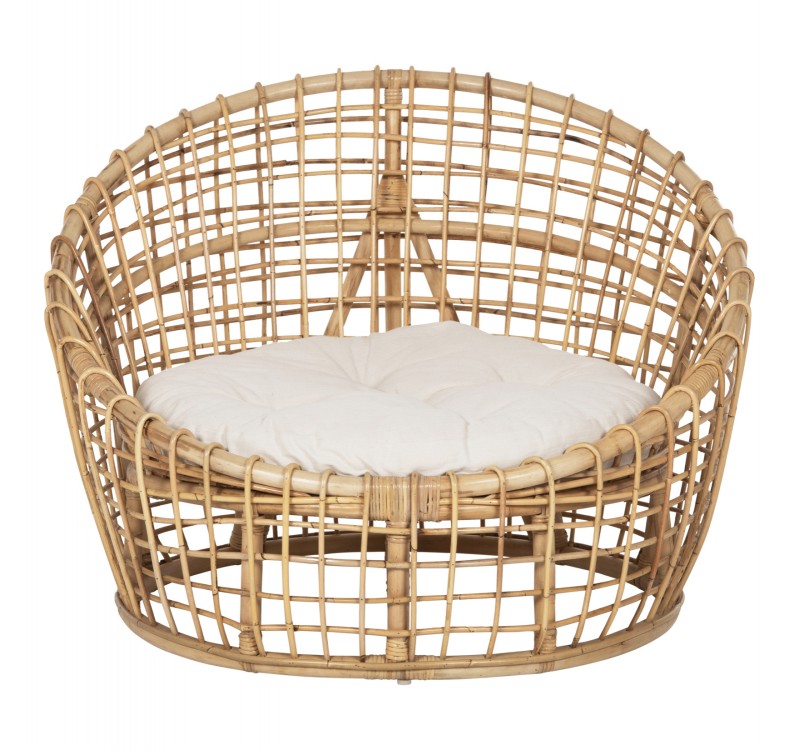 ΠΟΛΥΘΡΟΝΑ ENTO HM9814 RATTAN ΣΕ ΦΥΣΙΚΟ-ΜΠΕΖ ΜΑΞΙΛΑΡΙ 85x75x67Yεκ.