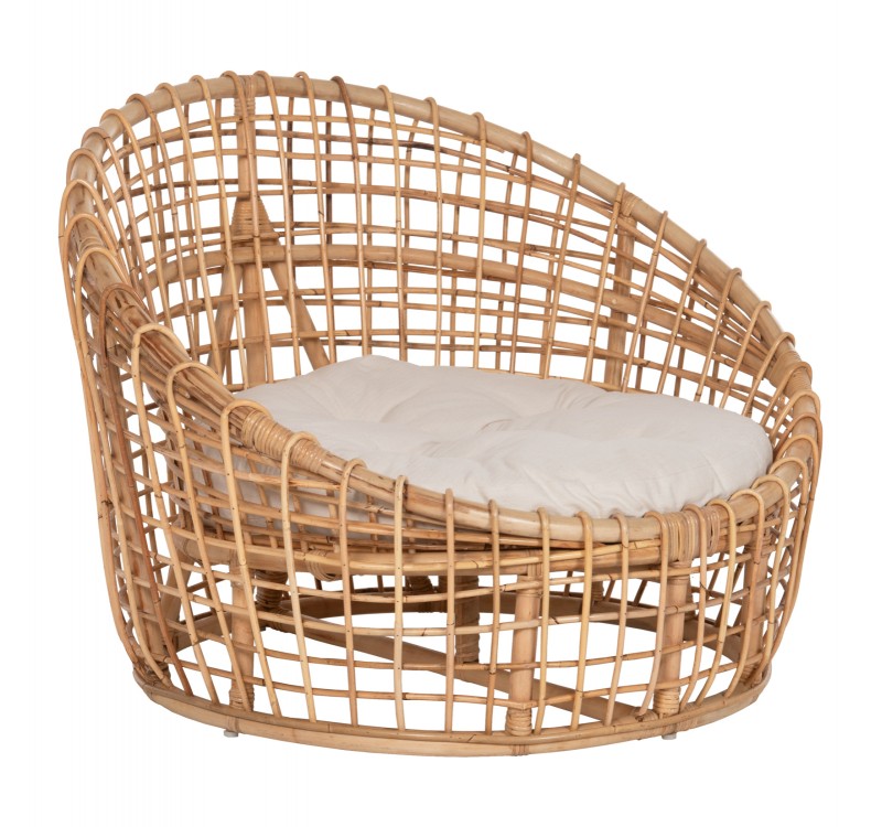 ΠΟΛΥΘΡΟΝΑ ENTO HM9814 RATTAN ΣΕ ΦΥΣΙΚΟ-ΜΠΕΖ ΜΑΞΙΛΑΡΙ 85x75x67Yεκ.