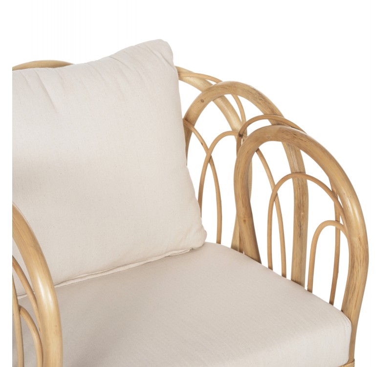ΠΟΛΥΘΡΟΝΑ ESTOR HM9817 RATTAN ΣΕ ΦΥΣΙΚΟ-ΛΕΥΚΟ ΜΑΞΙΛΑΡΙ 78x75x92Υ εκ.