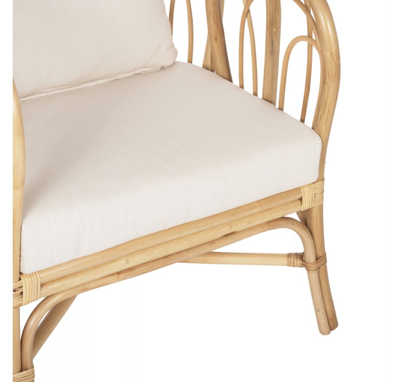 ΠΟΛΥΘΡΟΝΑ ESTOR HM9817 RATTAN ΣΕ ΦΥΣΙΚΟ-ΛΕΥΚΟ ΜΑΞΙΛΑΡΙ 78x75x92Υ εκ.