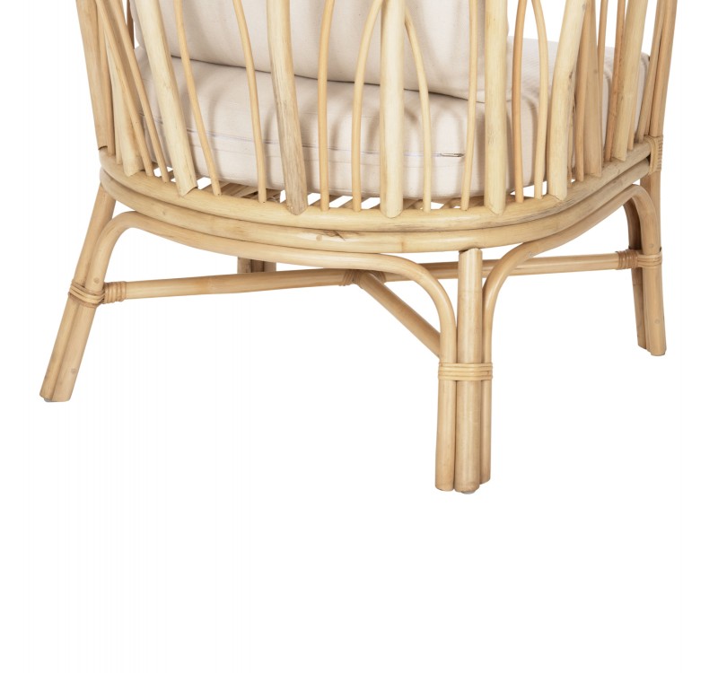 ΠΟΛΥΘΡΟΝΑ ESTOR HM9817 RATTAN ΣΕ ΦΥΣΙΚΟ-ΛΕΥΚΟ ΜΑΞΙΛΑΡΙ 78x75x92Υ εκ.
