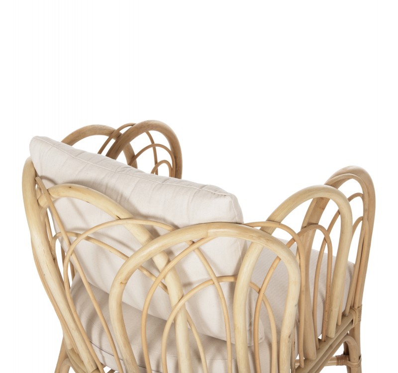 ΠΟΛΥΘΡΟΝΑ ESTOR HM9817 RATTAN ΣΕ ΦΥΣΙΚΟ-ΛΕΥΚΟ ΜΑΞΙΛΑΡΙ 78x75x92Υ εκ.