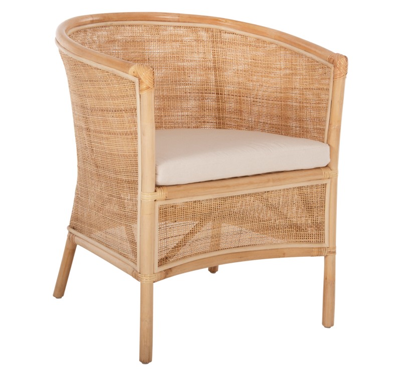 ΠΟΛΥΘΡΟΝΑ APRON HM9818 RATTAN ΠΛΕΚΤΟ ΣΕ ΦΥΣΙΚΟ-ΛΕΥΚΟ ΜΑΞΙΛΑΡΙ 75x70x85Υεκ.