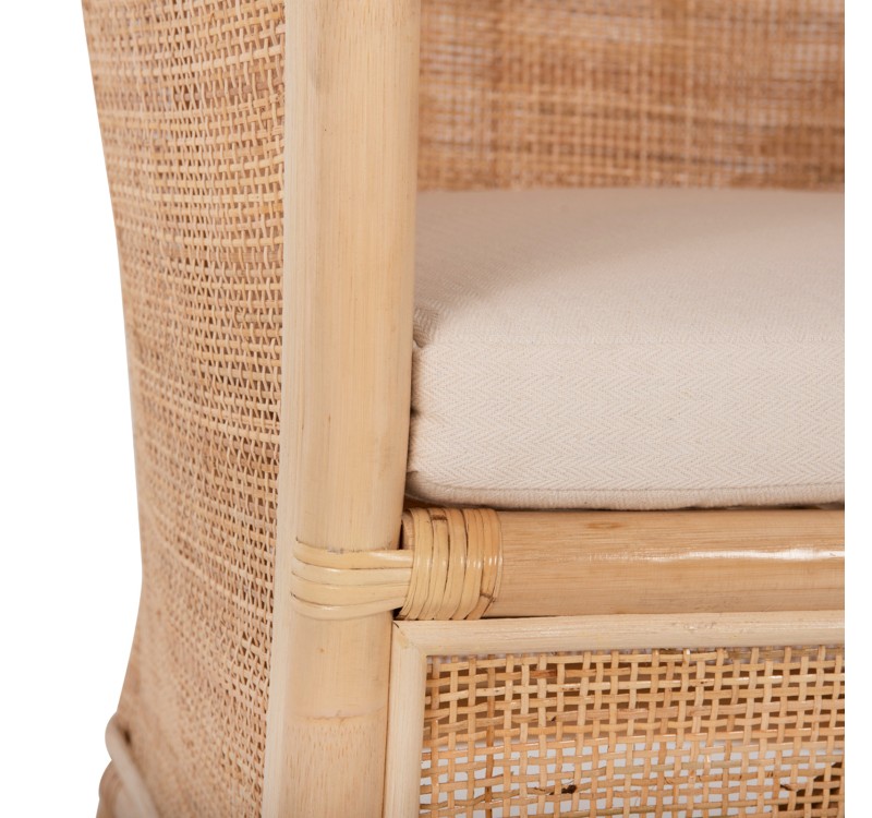 ΠΟΛΥΘΡΟΝΑ APRON HM9818 RATTAN ΠΛΕΚΤΟ ΣΕ ΦΥΣΙΚΟ-ΛΕΥΚΟ ΜΑΞΙΛΑΡΙ 75x70x85Υεκ.