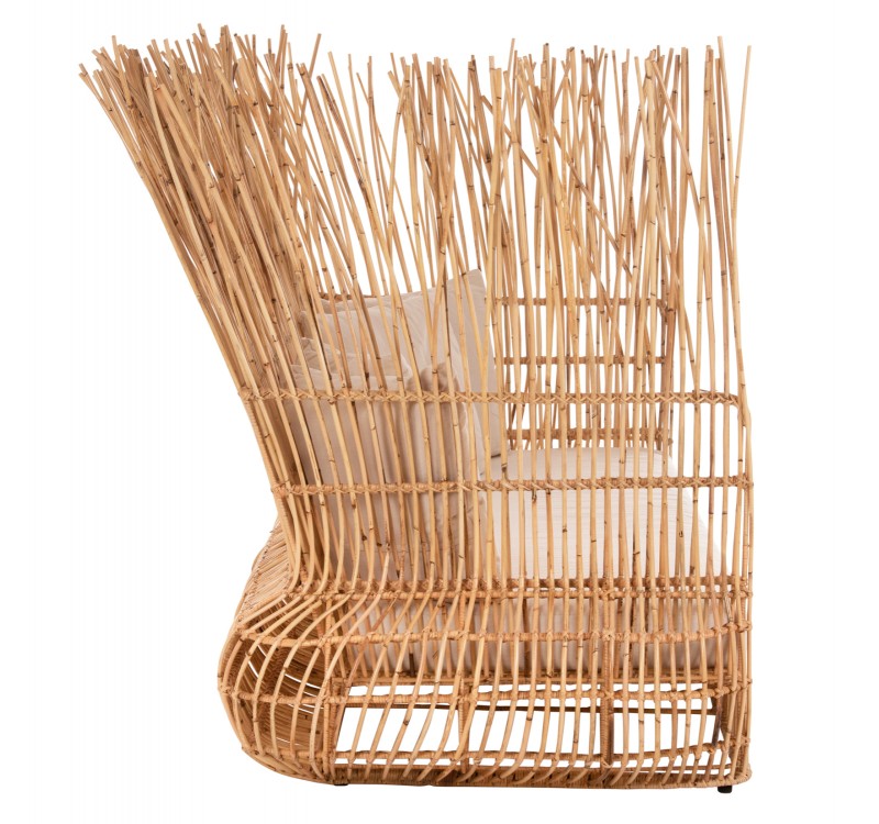 ΚΑΝΑΠΕΣ ΕΞ. ΧΩΡΟΥ ZEPHYR HM5988 ΚΑΛΑΜΙΑ RATTAN ΦΥΣΙΚΟ-ΜΠΕΖ ΜΑΞΙΛΑΡΙΑ 200x120x142Yεκ.