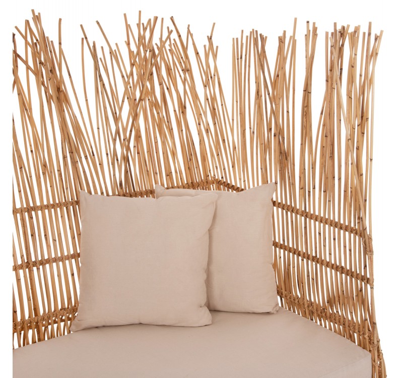 ΚΑΝΑΠΕΣ ΕΞ. ΧΩΡΟΥ ZEPHYR HM5988 ΚΑΛΑΜΙΑ RATTAN ΦΥΣΙΚΟ-ΜΠΕΖ ΜΑΞΙΛΑΡΙΑ 200x120x142Yεκ.
