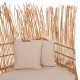 ΚΑΝΑΠΕΣ ΕΞ. ΧΩΡΟΥ ZEPHYR HM5988 ΚΑΛΑΜΙΑ RATTAN ΦΥΣΙΚΟ-ΜΠΕΖ ΜΑΞΙΛΑΡΙΑ 200x120x142Yεκ.