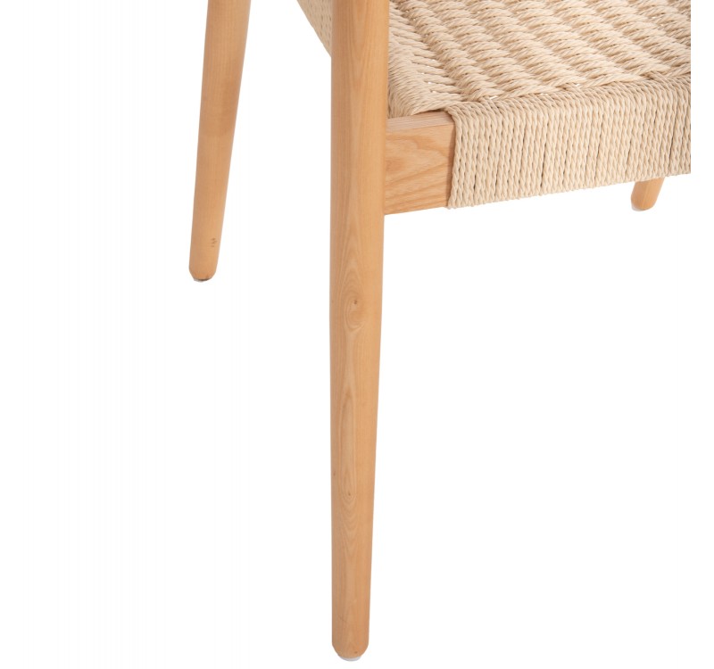 ΠΟΛΥΘΡΟΝΑ HM9874 ΞΥΛΟ ΦΡΑΞΙΝΟΣ ΚΑΙ PAPER ROPE 57x54x78Yεκ.