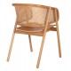 ΠΟΛΥΘΡΟΝΑ KENLEE HM9872 ΦΡΑΞΙΝΟΣ ΚΑΙ ΦΥΣΙΚΟ RATTAN RATTAN ΣΕ ΦΥΣΙΚΟ 57,5x55x81Yεκ.