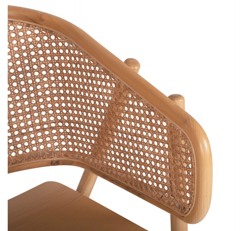 ΠΟΛΥΘΡΟΝΑ KENLEE HM9872 ΦΡΑΞΙΝΟΣ ΚΑΙ ΦΥΣΙΚΟ RATTAN RATTAN ΣΕ ΦΥΣΙΚΟ 57,5x55x81Yεκ.